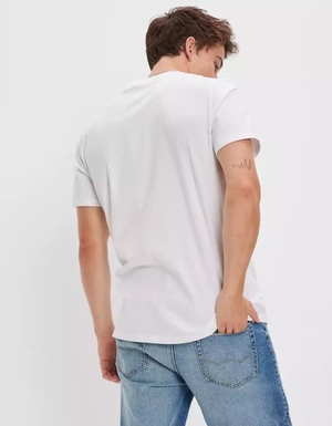 T Shirts American Eagle AE Super Soft Legend Slim Fit Blanche Homme | HXD-93232129